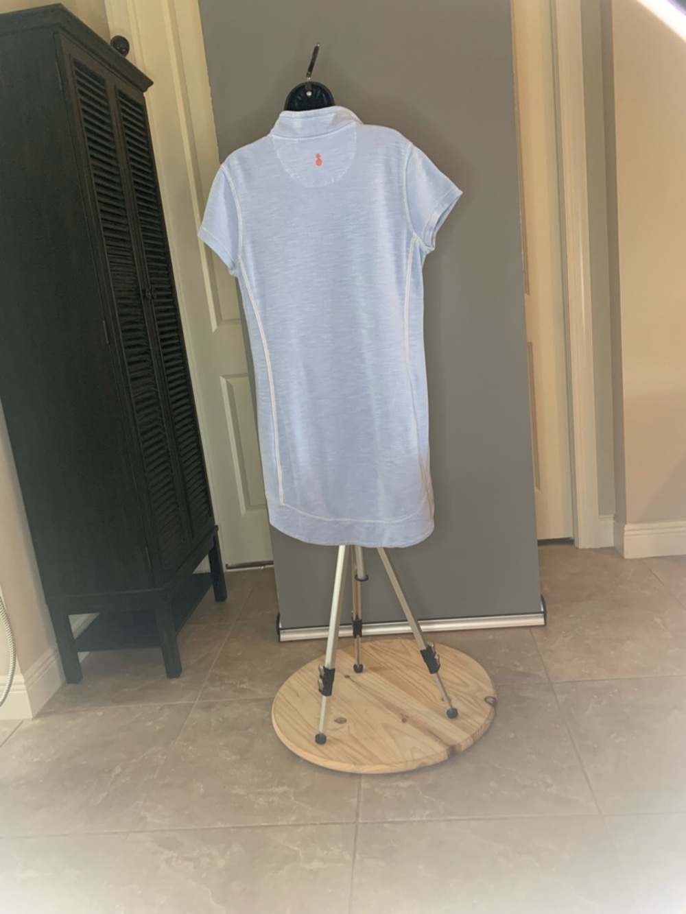 Tommy Bahama Light Blue Quarter Zip Dress - Picture 6 of 6